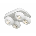 Plafonnier à 4 spots LED 4x7W blanc ou noir
