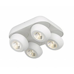 Deckenleuchte mit 4 Spots LED 4x7W weiß oder schwarz