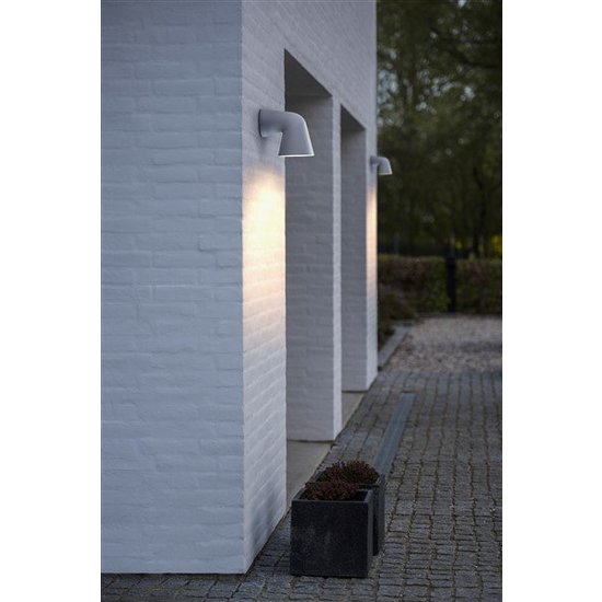Nordlux Gevellamp down GU10 wit, diameter 170 mm, hoogte 156 mm, metaal, IP44 waterdicht, lamp niet inbegrepen