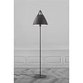 Nordlux Strap floor lamp by Nordlux, white metal, 360 mm shade, E27 socket, leather strap, IP20