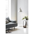 Nordlux Lampadaire Strap de Nordlux, métal blanc, abat-jour 360 mm, culot E27, sangle en cuir, IP20
