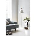 Nordlux Strap floor lamp by Nordlux, white metal, 360 mm shade, E27 socket, leather strap, IP20