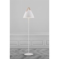 Nordlux Strap Stehlampe von Nordlux, weißes Metall, Schirm 360 mm, Fassung E27, Lederriemen, IP20