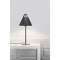 Nordlux Strap Tischlampe schwarz, Metall mit Lederband, E27-Fassung (Leuchtmittel nicht enthalten), 55 cm hoch, Schirm Ø25 cm