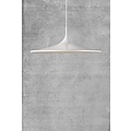 Nordlux Skip LED pendant lamp, trumpet shape, white, Ø57 x H20 cm, 14W, 1230 lumens, 3000K warm white, dimmable