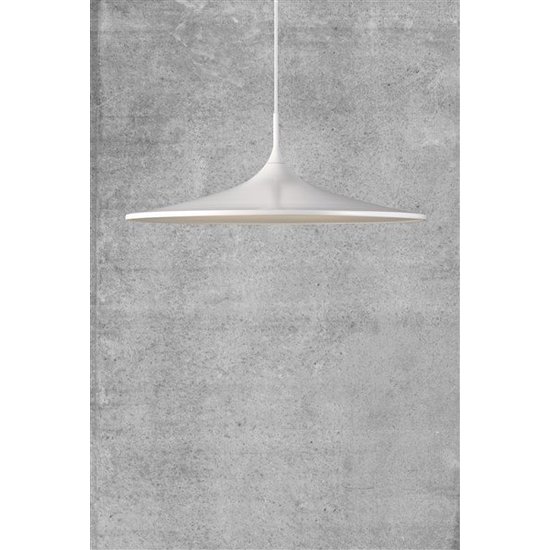 Nordlux Skip LED Pendelleuchte, Trompetenform, weiß, Ø57 x H20 cm, 14W, 1230 Lumen, 3000K warmweiß, dimmbar