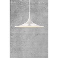 Nordlux Skip LED pendant lamp, trumpet shape, white, Ø57 x H20 cm, 14W, 1230 lumens, 3000K warm white, dimmable
