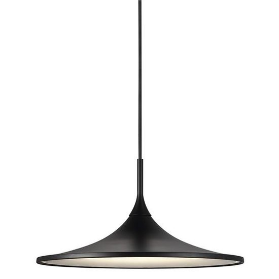 Trompet lamp wit of zwart LED 35 of 57cm Ø