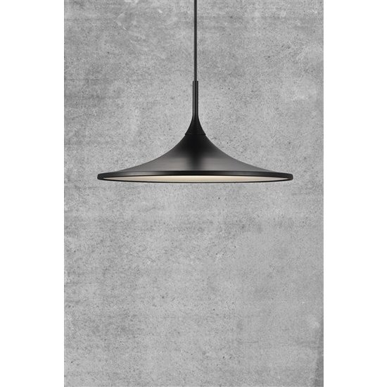 Trompet lamp wit of zwart LED 35 of 57cm Ø
