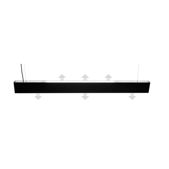 Hängelampe über dem Schreibtisch up down LED 48W weiß, schwarz