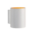 Spectrum LED Applique murale Squalla blanche à intérieur doré, forme cylindrique, culot G9, aluminium, IP20, 100x81x101mm