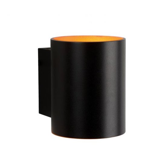 Spectrum LED Squalla wandlamp wit met gouden binnenkant, cilindervorm, G9 fitting, aluminium, IP20, 100x81x101mm