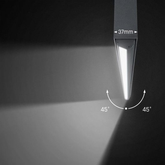 Iluminación de suspensión lineal 54W 1145mm negra o blanca