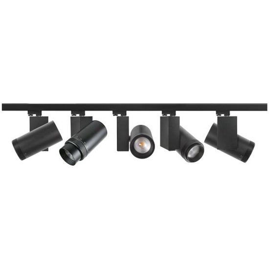 Lampe sur rail LED blanc ou noir faisceau réglable