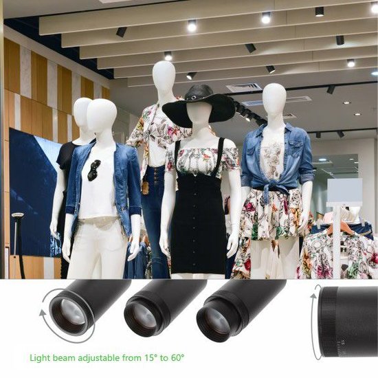 Railverlichting zwart of wit LED flexibele lichtbundel