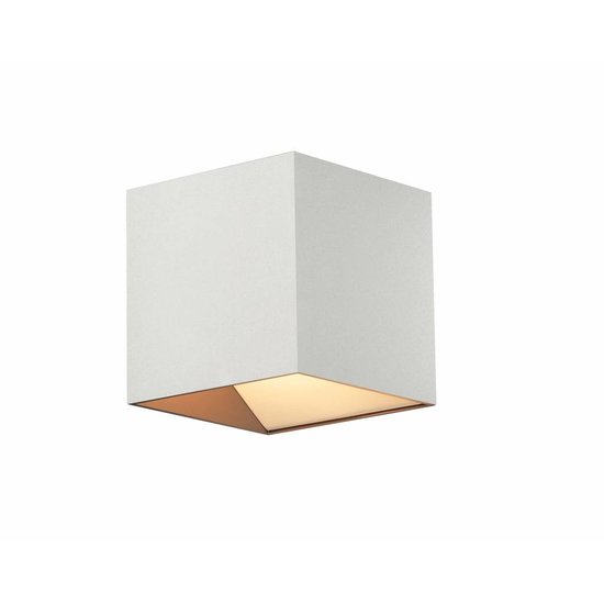 Aplique LED cuadrado marrón arriba y abajo 11W 106mm alto (también blanco y negro)