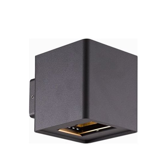 Aplique de exterior Fantasia Qbus LED blanco, módulo LED 2x5W, 2x400 lúmenes, IP54, aluminio, 105x100x119mm