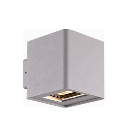 Outdoor wall lamp LED 2x5W graphite/white/silver IP54 105mm