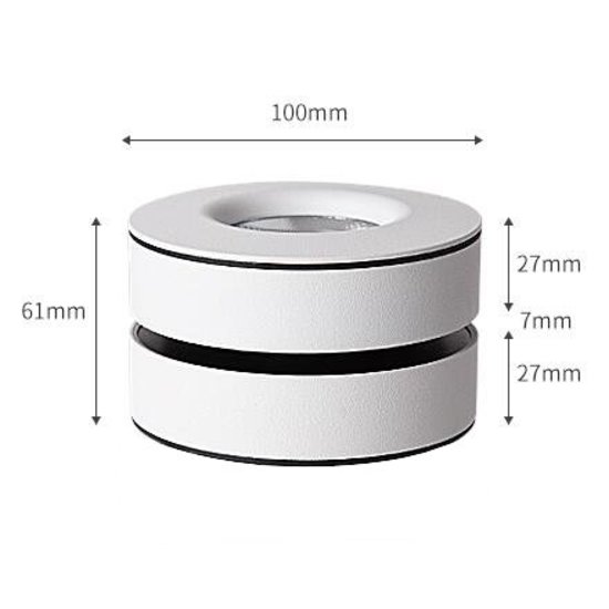 Opbouwspot LED kantelbaar wit of zwart 7, 10 of 12W