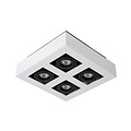 Lampe 4 spots LED blanc-noir 4x5W dim to warm