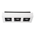 LED de superficie spot-dim to-warm blanco-negro 3x5W