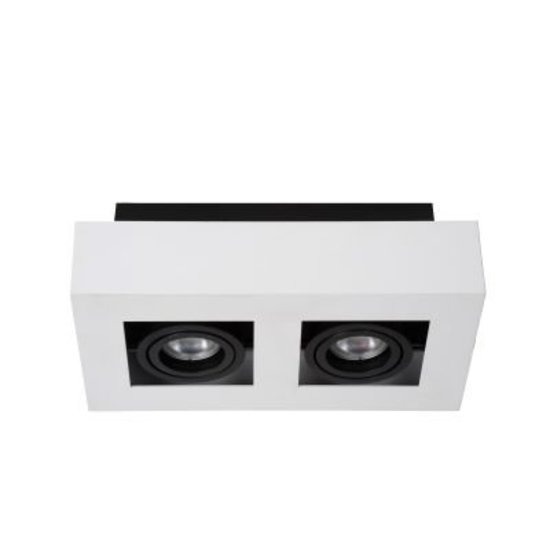 Deckenstrahler LED weiß-schwarz 2x5W dimmen bis warm