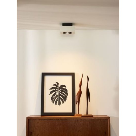 LED opbouw spot wit-zwart 5W dim-to-warm