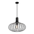 Hängende Drahtlampe schwarz, grün, Ø 50 cm