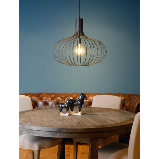 Lampe à fil suspendue noir, vert, Ø 50 cm