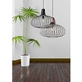 Hängende Drahtlampe schwarz, grün, Ø 50 cm