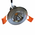 Spot encastrable LED 5W, trou de perçage 55mm, profondeur 45mm, dimmable, orientable 15°, alu gris