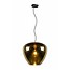 Glass hanging lamp with drops smoked, gold, transparent