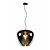 Glass hanging lamp with drops smoked, gold, transparent
