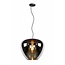 Glass hanging lamp with drops smoked, gold, transparent
