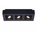 LED surface-mounted spot-dim to-warm white-black 3x5W