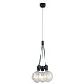 Fantasia Lámpara colgante Fantasia 3 luces negra, aro metálico Ø 340 mm, portalámparas 3x E27, bombillas no incluidas