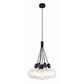 Fantasia Kobar hanglamp zwart, metaal, 7x E27-fitting, diameter 46 cm, hoogte tot 210 cm, lampen niet inbegrepen