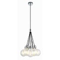 Fantasia Lámpara colgante Kobar de Fantasia negra, metal, 7 casquillos E27, diámetro 46 cm, altura hasta 210 cm, bombillas no incluidas