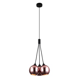 Fantasia Rogodo lámpara colgante cristal ahumado, 3x E14
