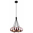 Suspension Fantasia Rogodo à 7 boules en verre, or rosé avec verre noir, 7x E14, hauteur réglable
