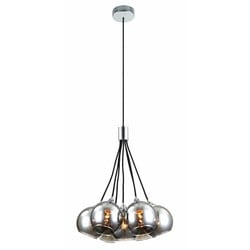 Fantasia Rogodo pendant lamp 7 glass balls rose gold