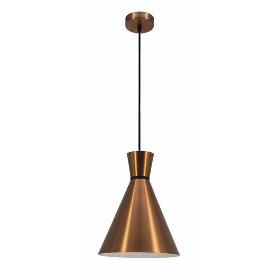 Fantasia lámpara colgante cónica de plástico negro, diámetro 25 cm, altura regulable hasta 154,5 cm, casquillo E27, bombilla no incluida