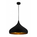 Fantasia RONIN suspension en forme de goutte, métal brun café à intérieur doré, Ø42 x H30 cm