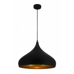 Hängeleuchte tropfenförmig, Kupfer, Schwarz oder Braun, 42 cm breit