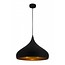 Fantasia RONIN drop-shaped pendant lamp in coffee brown metal with gold interior, Ø42 x H30 cm