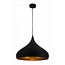 Lampe suspendue forme goutte cuivre, noire ou marron largeur 42 cm