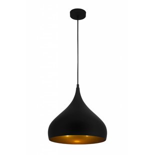 Atmospheric hanging lamp drop black, copper, brown 32 cm wide