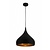 Atmospheric hanging lamp drop black, copper, brown 32 cm wide