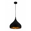 Lampe suspendue d'ambiance goutte noir, cuivre, marron 32 cm de large