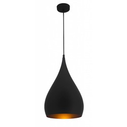 Suspension goutte Fantasia RONIN Ø25 cm noir/or E27